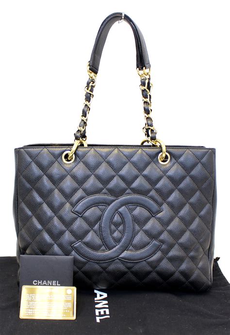 chanel black on black bag|large black chanel tote bag.